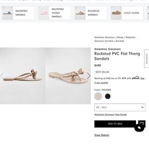 Valentino Garavani  Rockstud  PVC flat thong